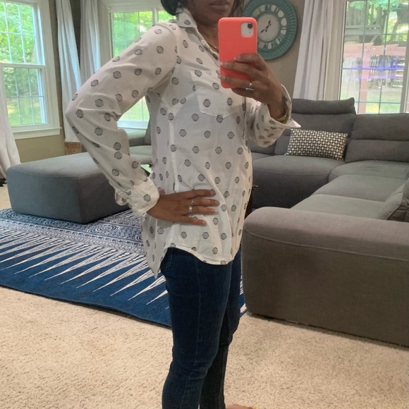 Cute White and Black Tunic in XS by Merona Target, Size XS - Picture 2 of 3